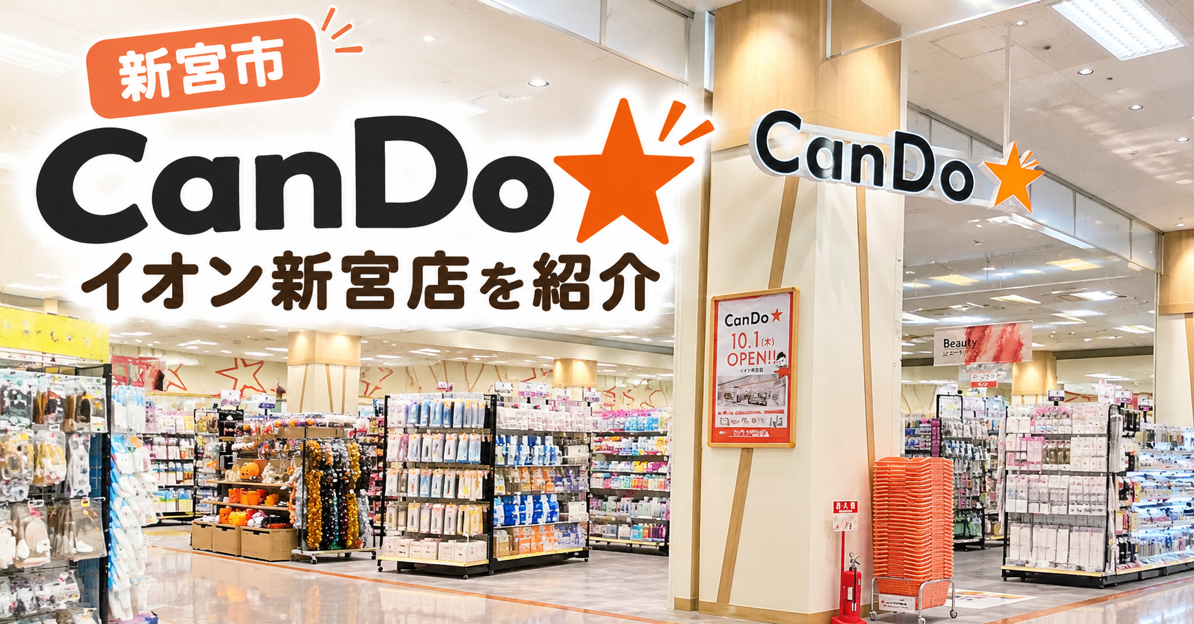 キャンドゥ イオン新宮店の売り場と店内の様子